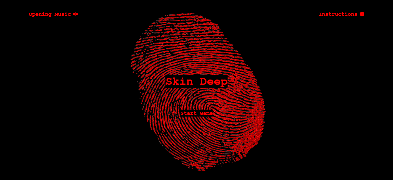 Red Fingerprint on a black background